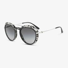 GIORGIO ARMANI Damen Sonnenbrille AR6055 301511 54 Silver And Black Grey Havana 