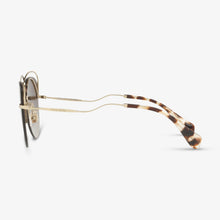 MIU-MIU Damen Sonnenbrille MU 50TS ZVN5O0 60 Pale Gold 