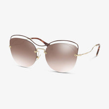 MIU-MIU Damen Sonnenbrille MU 50TS R1JQZ9 60 Brown Pale Gold