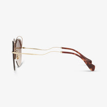 MIU-MIU Damen Sonnenbrille MU 50TS R1JQZ9 60 Brown Pale Gold