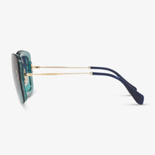 MIU-MIU Damen Sonnenbrille MU 02TS JZG5R2 65 Transparent Emerald Green/Glitter 