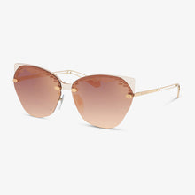 BVLGARI Damen Sonnenbrille BV6107 20486F 62 Gold Pink Transparent 