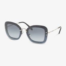 MIU-MIU Damen Sonnenbrille MU 02TS 102156 65 Transparente Blue 