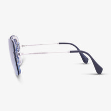 MIU-MIU Damen Sonnenbrille MU 02TS 102156 65 Transparente Blue 