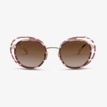 GIORGIO ARMANI Damen Sonnenbrille AR6081 301313 50 STRIPED BROWN/PALE GOLD 