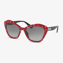 MIU-MIU Damen Sonnenbrille MU 05US 1403M1 55 BLACK TOP RED/WHITE STARS 