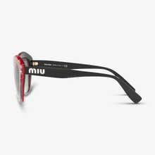 MIU-MIU Damen Sonnenbrille MU 05US 1403M1 55 BLACK TOP RED/WHITE STARS 